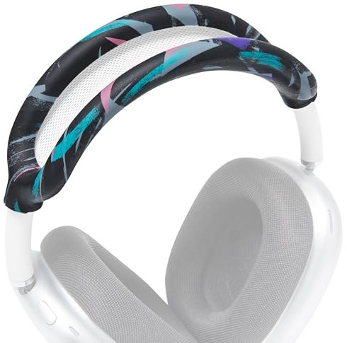 WC BandZ Max - Silicone Headband Cover for Airpods Max Headphones, made by Wicked Cushions | Enhanced Comfort and Protection | Available in Wicked Designs | 90's Black