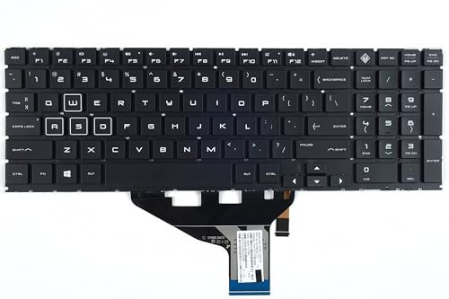 tradebit - Tastatur für HP Omen 15-dc 15-dh RGB QWERTY US