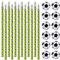 Goldge 12 PCS Fussball Bleistifte Kinder, 12 Stück Radiergummi Kinder, Fußball Bleistift Set, Bleistift mit Radiergummi, für Schule, Schreibwaren, Kindergeburtstag, Gastgeschenke