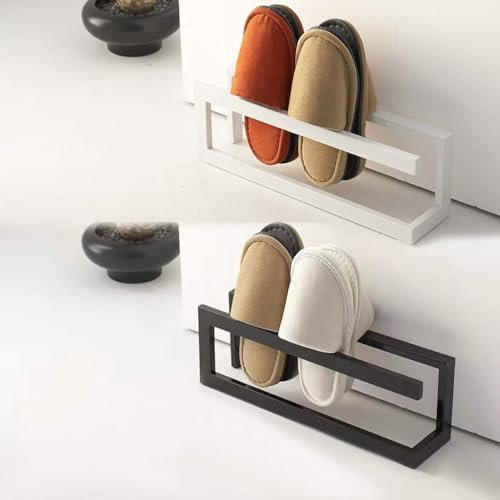 Edumov 2er Pack Schuhregal Schuhablage Schuhständer aus Metall - Robustes Design, Schmal und Klein für Flur, Wohnzimmer, Schlafzimmer