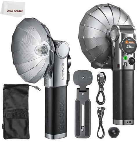 GODOX Lux Master Retro Flash, Touch Screen TTL HSS Flash, 2.4G Wireless Compatible Godox X3 X2 XPROII Trigger, CCT 6000K±300K, S1/S2 Optical Control for Canon, Nikon, Sony, Olympus, Hasselblad Camera