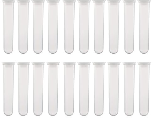 HUAZIZ 20 Stück 20ml Kunststoff-Zentrifugenröhrchen, Polypropylen graduierte Mikrozentrifugenröhrchen, runder Boden, klar, Lagerbehälter für Labor