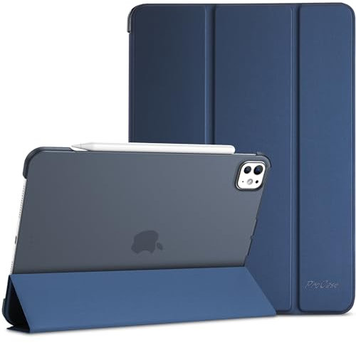 ProCase Hülle für 11 iPad Pro (M4) 2024 Leicht Dünn Hart Schutzhülle Smart Case Cover Kompatibel mit 11 Zoll iPad Pro 2024 -Navy