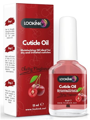 Professional Nail Cuticle Oil 12 ml - Hydrating and Nourishing Cherry Fragrance Cuticle Oil for Perfect Hands and Feet - Cuticle Softener for Professional Nail Care