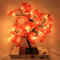 Landifor 2ft Autumn Lighted Birch Tree Mini LED Twig Tree 24LEDs Warm White Birch Twig Tree with Maple Leaves for Fall Autumn Harvest Indoor Outdoor Bedroom Home Tabletop Window Decor