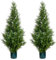 Leflos Albero di cedro artificiale, albero di Cipresso finto di 120 cm, albero di cipresso artificiale deco per soggiorno, ufficio, festival e festa, 2 pezzi