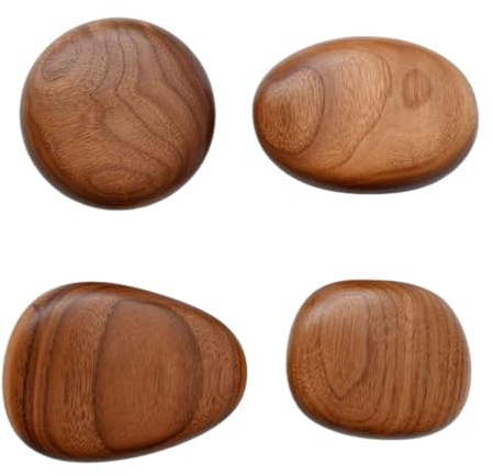 DimyFew Confezione da 4 Ganci da Parete in Legno, Ganci per Cappotti in Legno, Pomelli per Armadietti in Legno Multiuso Professionali, Ganci da Parete per Asc
