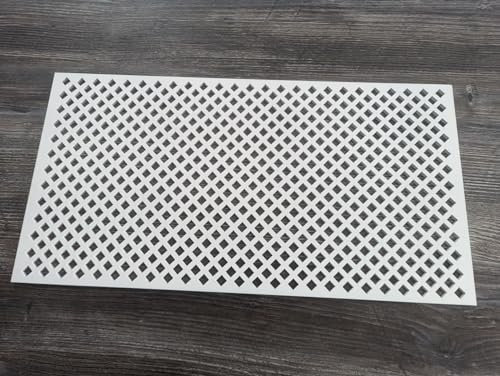 Panneau diamant MDF découpé au laser (taille 580 mm x 300 mm) 6 mm d'épaisseur pour réparation murale de petit cache-radiateur (Blanc pourpre)