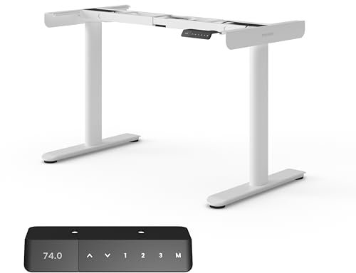 Ergotopia Desktopia One – Höhenverstellbarer Schreibtisch Gestell, Elektrisch höhenverstellbares Tischgestell, TÜV-geprüft, Schreibtisch höhenverstellbar mit Doppelmotor-System, 7 Jahre Garantie