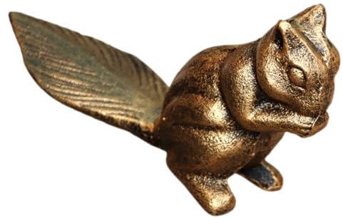 DIYEAH Butée de Porte rétro butée de Porte écureuil Porte arrête Les Animaux butoirs de Porte arrêt de Porte sans poinçon butée de Porte en Coin arrêt de Porte Mignon Fonte Golden