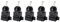 ORION LIGHTSTYLE Lot de 5 interrupteurs à bascule encastrables ON/OFF - 250 V - 1 pôle - 2 (1) A LS-2 - Doré/argenté - Lampe de table - Applique murale (noir)