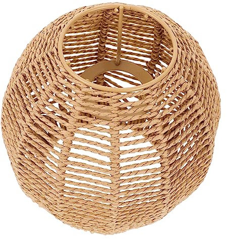 HOMSFOU Lampenschirm Kleine Lampenschirme Tischlampe Seil Lampenschirm Pavillon Wandlampen Lichter Hängelampe Wohnzimmer Wanddekoration Beige Pendelbeleuchtung Dekoration