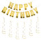 Kzouenzu Guirnalda Feliz Cumpleaños, Happy Birthday Banner Cadena Feliz Cumpleaños, Para Decoración De Fiesta De Cumpleaños [Oro]