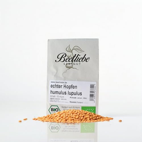 Hopfensamen Echter Hopfen BIO & samenfeste Hopfensorte von Beeliebe, auch geeignet zum Begrünen
