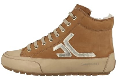 Candice Cooper Hohe Sneakers aus Leder und Veloursleder