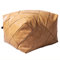 Sitzsack aus hochwertigem Leder, Ottomane, Fußstütze, Sitzsack, Aufbewahrungslösung, marokkanischer Sitzsack, quadratisch, 48 x 48 x 38 cm, Braun