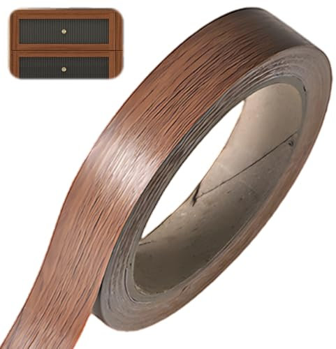 Crrynuo Ruban adhésif pour bords de meubles en bois 18 mm x 10 m - Maintien sûr sans repassage - Placage en bois pré-collé - Bricolage décoratif pour meubles, tables, étagères, comptoirs, murs