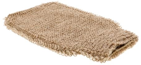Beaupretty Jute Exfoliating Bath Gloves Mitts for Body Scrubbing Shower Scrubber for Men and Women Natural Exfoliation Full Hand Coverage for Skin Cleaning