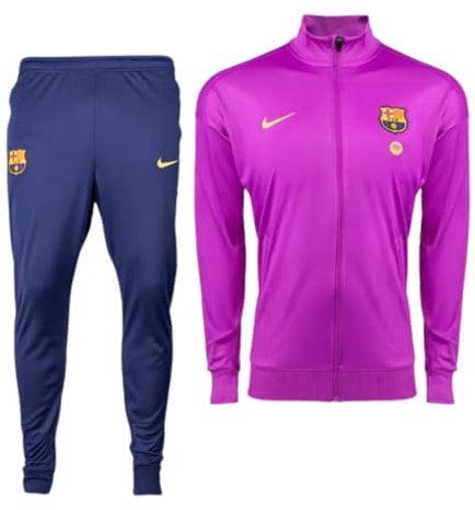 NIKE Fc Barcelona Strike Dri-Fit Fußball-Trainingsanzug Aus Strickmaterial Für Herren, Vivid Purple/Midwest Gold, HJ6974-552, L