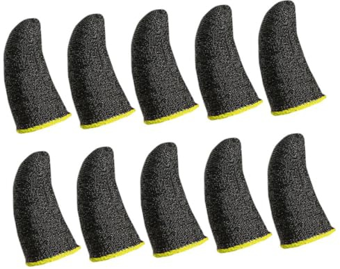 Uonlytech 10 Stück Anti Schweiß Spiel Fingerhüllen Aus Elastischem Material Für Daumen Und Finger Kompatibel Mit Handy Game Controllern Verbesserte Haptik Und Touchscreen Bedienung
