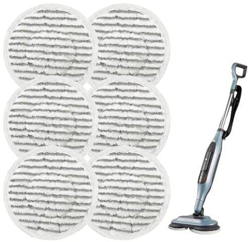 Replacement Steam Mop Pads Compatible with Shark S6002UK 6Pcs, Reusable Steam Mop Compatible with Shark S6002UK S7201UK
