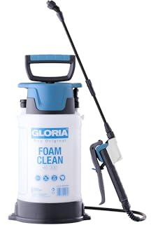 GLORIA Schaumsprüher FoamClean 300 | 3 L Snow Foam Sprüher für Autoshampoo | Drucksprüher für Autoreinigung, Motorrad, Fahrrad & Handwerk | Variabler Schaum & FKM-Dichtungen | Für Reinigungsmittel