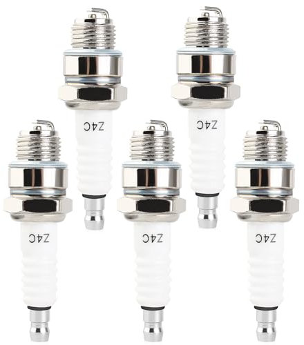 QAZAKY Lot de 5 bougies d'allumage Z4C pour moteur 2 temps 49 cc 50 cc 66 cc 70 cc 80 cc vélo motorisé scooter Yamaha JOG50 90 ZX50 DIO50 Suzuki AG100 QJ50 DX100 AX100 CJ750