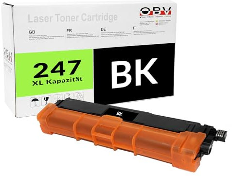 OBV TN-247 kompatibler Toner als Ersatz für Brother TN-247BK TN-243BK DCP L3510CDW L3550CDW HL-L3210CW L3230CDW L3270CDW L3280CDW MFC L3710CW L3730CDN L3740CDN L3750CDW L3770CDW schwarz