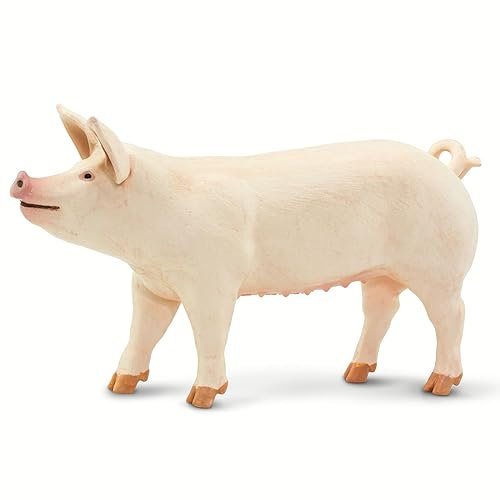 Safari S100269 Großes weißes Schwein Tiere, bunt