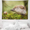 ABAKUHAUS Igel Wandteppich, Osteuropa Szene aus Weiches Mikrofaser Stoff Waschbar ohne Verblassen Digitaldruck, 150 x 110 cm, Grün braun