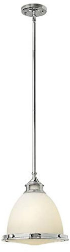 Licht-Erlebnisse Hängelampe Küche Esstisch Industrial Design Weiß Chrom Ø32,4cm höhenverstellbar E27 Hängelampe
