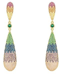 COCO LONG DROP OHRRINGE REGENBOGENGOLD