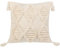 Mia Milano Boho Deko Kissenbezug I Beige Kissenhülle aus 100% Baumwolle mit Quasten I Outdoor Kissen in Naturfarben 45cm x 45cm I Dekokissen für Sofa