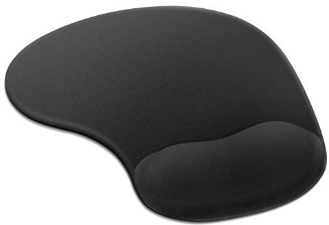 ZYB Office Mauspad mit Gelkissen - Handgelenkauflage Ergonomisches Gel Mauspad - Handgelenkpolster Handauflage - Komfort Waschbar -für Computer und Laptop - 23x19cm -Kohleschwarz