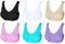 3 6 9 Pack Comfort Bra Women Girls Crop Top Seamless Sleep Yoga Bralette Stretch Bras Sports Vest Wireless Post Surgery Bra Wire Free, Pack of 6, 3XL