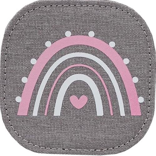 Klett Patch Zubehör für JP Journey Taschen für Toniebox, auch Kompatibel mit Schulranzen, 8 x 8 cm (1 Stück Regenbogen)