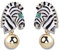 Zebra Ohrringe für Damen, niedliche Tierpferd-Ohrringe für Mädchen, Ohrringe für Zebra Kopf, tropisch, hypoallergen, Zebra Bohemien, Ohrringe, no, Nein, Nein