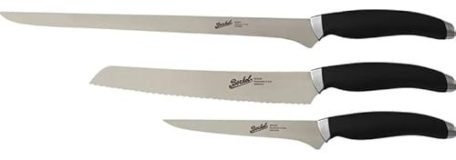 Berkel Teknica Set 3 Ham Knives (Prosciutto, Bread, Boning) Black