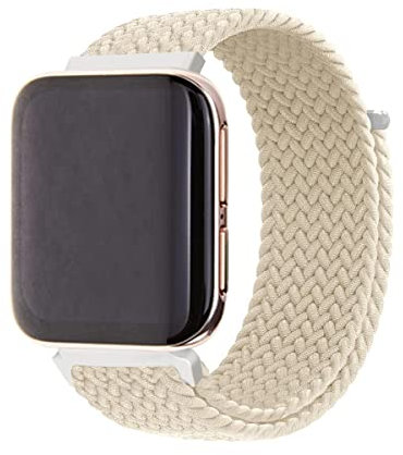 Armband für Oppo Watch 46mm/ 41mm Armband, Geflochtenes Nylon Stoff Solo Loop Band für Damen Herren, Verstellbares Ersatzarmband Kompatibel mit Oppo Watch 46mm/ 41mm (F,46MM)