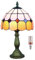 Five liters 8 Tiffany Style Mediterranean Stained Glass Table Lamp Bedside Bedroom Lamp Night Light Children's Lamp 38 cm Height - with Light Bulb(Color:Orange)