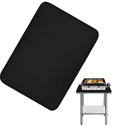 Fukamou Feuerfeste Unterlage | 60x80cm Quadrat Feuerschutzmatte | Glasfaser Feuerstelle Pad | BBQ Grillmatte Für Boden, Rasen, Camping, Deckschutz