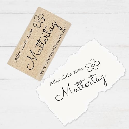 Stempel - Motivstempel - Alles Gute zum Muttertag - mit Blume