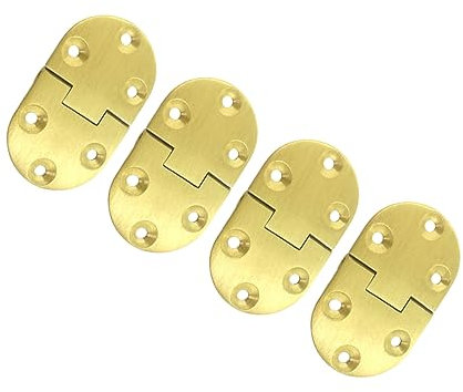 OSALADI 4stücke Türscharnier Reinem Kupfer Feder-klappscharnier Aus Messing Türscharnier Mit Goldener Schraube Scharnierlager Tür-losblatt Stummscharnier