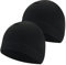 SKHAOVS 2 Pcs Sportmütze Herren und Damen, Running Fahrradmütze aus Fleece, Wintermütze Herren Sport Radmütze Damen,Laufmütze, Beanie Mütze für Laufen Skifahren Radfahren Outdoor Winddicht