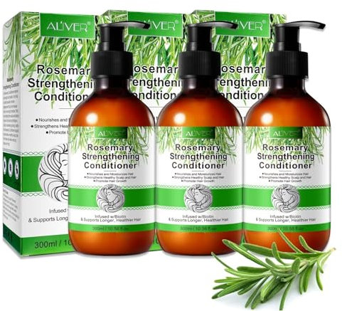 P-Beauty Rosmarin Conditioner 3x300ml sanfte Spülung für geschädigtes & trockenes Haar | Rosmarin Haarspülung für Haarwachstum & Kopfhautpflege | Rosmarin Mint | Haarpflege für alle Haartypen