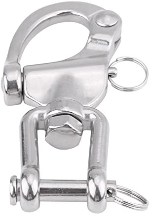 Joyzan Swivel Snap Shackle, Stainless Steel Anchor Rigging Quick Release Swing Hooks Heavy Duty Shackles Boat Jaw Swivel Eye Bail for Marine Sailboat Spinnaker Halyard Sailing Yacht Hardware Parts