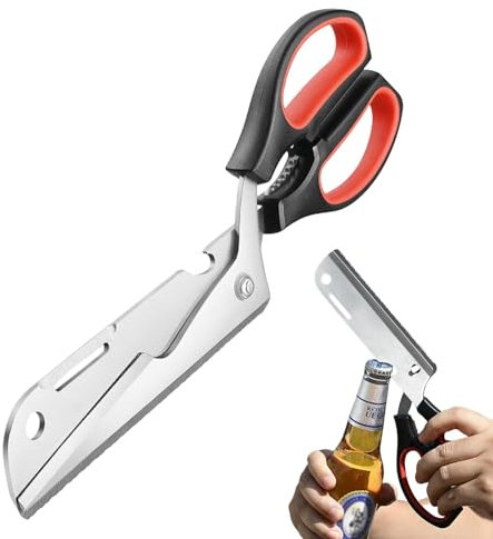 Tijeras de cocina resistentes,Tijeras de cocina de acero inoxidable,Tijeras para carne desmontables inoxidables para barbacoa | Tijeras de cocina profesionales, utensilios de cocina multifuncionales c