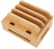 Glomora Bamboo Supporto multidispositivo, Stazione di ricarica Telefono Tablet Cord Organizer Legno Salvaspazio Accessorio da scrivania Home Office