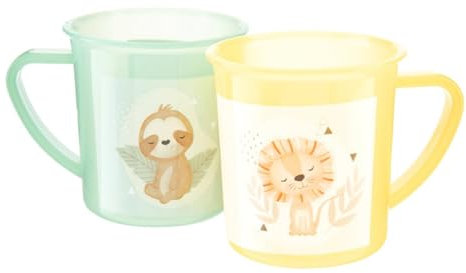 HOMESHOPA Kids Plastic Cup, 2 Pack Reusable Unbreakable Baby Drinking Mugs, BPA Free Lightweight Water Juice Milk Cups for Childrens