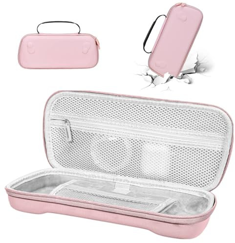 AZURAOKEY Tragetasche kompatibel mit ROG Ally X – tragbare PU-Leder-Aufbewahrungstasche für Rog Ally X Gaming Handheld und Zubehör, leichte Tasche für den täglichen Gebrauch, Reisen (nur Hülle)